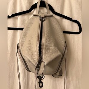 Rebecca Minkoff Gray Pebble Leather Backpack